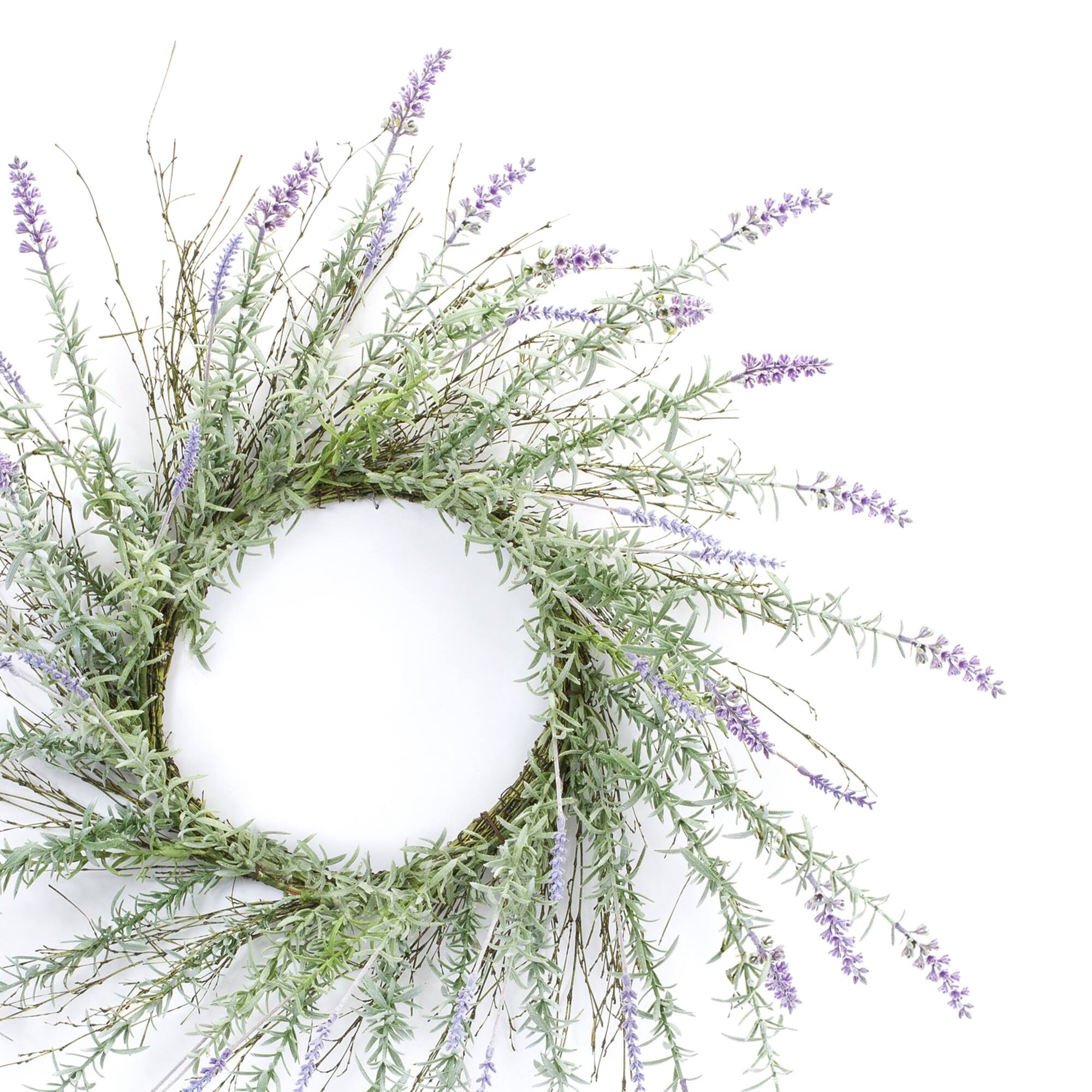 28" Lavender Floral Twig Wreath